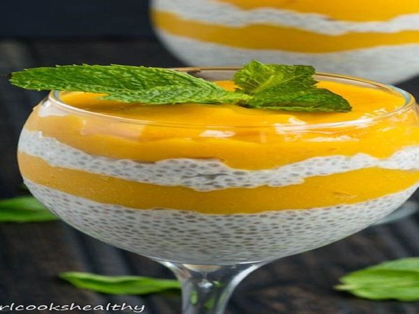 मैंगो चिया सीड्स पुडिंग रेसिपी